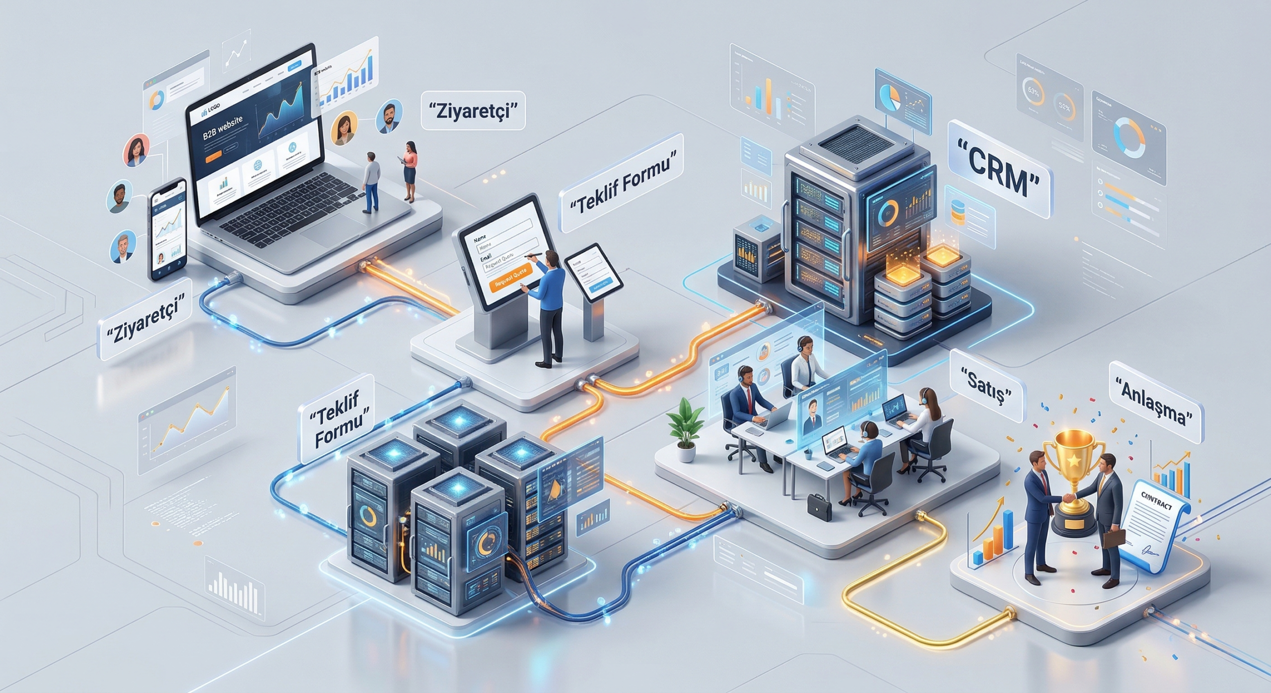 B2B e-ticaret sitelerinde dönüşüm oranı artırma stratejileri infografiği