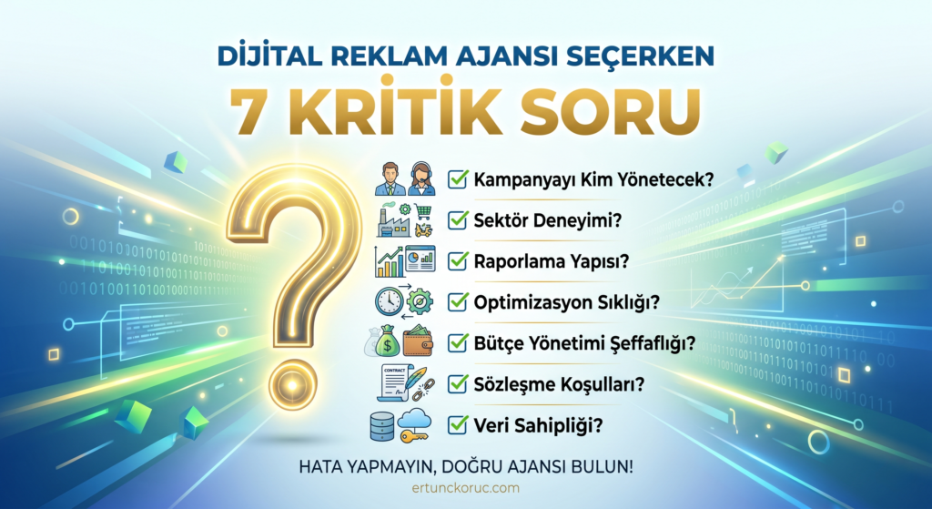 Dijital Reklam Ajansı Seçerken Sormanız Gereken 7 Kritik Soru