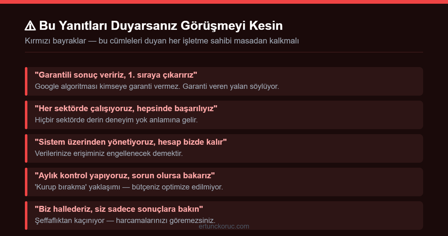 Dijital reklam ajansı seçiminde kaçınılması gereken uyarı cümleleri
